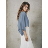image:imageBEAUTELICATE Bridal Shawl for Wedding Dress Chiffon Shawl with Arm Hole Evening Capelet 2 SizeDusty Blue