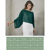 image:imageBEAUTELICATE Bridal Shawl for Wedding Dress Chiffon Shawl with Arm Hole Evening Capelet 2 SizeEmerald Green