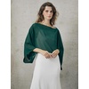 image:imageBEAUTELICATE Bridal Shawl for Wedding Dress Chiffon Shawl with Arm Hole Evening Capelet 2 SizeEmerald Green