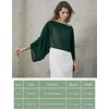 image:imageBEAUTELICATE Bridal Shawl for Wedding Dress Chiffon Shawl with Arm Hole Evening Capelet 2 SizeHunter Green