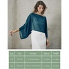 image:imageBEAUTELICATE Bridal Shawl for Wedding Dress Chiffon Shawl with Arm Hole Evening Capelet 2 SizeInk Blue