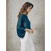 image:imageBEAUTELICATE Bridal Shawl for Wedding Dress Chiffon Shawl with Arm Hole Evening Capelet 2 SizeInk Blue