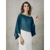 image:imageBEAUTELICATE Bridal Shawl for Wedding Dress Chiffon Shawl with Arm Hole Evening Capelet 2 SizeInk Blue
