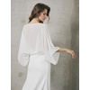image:imageBEAUTELICATE Bridal Shawl for Wedding Dress Chiffon Shawl with Arm Hole Evening Capelet 2 SizeIvory