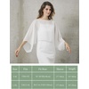 image:imageBEAUTELICATE Bridal Shawl for Wedding Dress Chiffon Shawl with Arm Hole Evening Capelet 2 SizeIvory