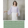 image:imageBEAUTELICATE Bridal Shawl for Wedding Dress Chiffon Shawl with Arm Hole Evening Capelet 2 SizeLilac