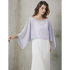 image:imageBEAUTELICATE Bridal Shawl for Wedding Dress Chiffon Shawl with Arm Hole Evening Capelet 2 SizeLilac