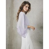 image:imageBEAUTELICATE Bridal Shawl for Wedding Dress Chiffon Shawl with Arm Hole Evening Capelet 2 SizeLilac