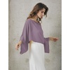 image:imageBEAUTELICATE Bridal Shawl for Wedding Dress Chiffon Shawl with Arm Hole Evening Capelet 2 SizeMauve