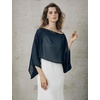 image:imageBEAUTELICATE Bridal Shawl for Wedding Dress Chiffon Shawl with Arm Hole Evening Capelet 2 SizeMidnight Blue