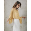 image:imageBEAUTELICATE Bridal Shawl for Wedding Dress Chiffon Shawl with Arm Hole Evening Capelet 2 SizeMustard Yellow