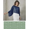 image:imageBEAUTELICATE Bridal Shawl for Wedding Dress Chiffon Shawl with Arm Hole Evening Capelet 2 SizeNavy Blue