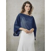 image:imageBEAUTELICATE Bridal Shawl for Wedding Dress Chiffon Shawl with Arm Hole Evening Capelet 2 SizeNavy Blue