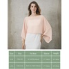 image:imageBEAUTELICATE Bridal Shawl for Wedding Dress Chiffon Shawl with Arm Hole Evening Capelet 2 SizePeach