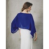 image:imageBEAUTELICATE Bridal Shawl for Wedding Dress Chiffon Shawl with Arm Hole Evening Capelet 2 SizeRoyal Blue