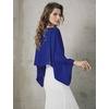 image:imageBEAUTELICATE Bridal Shawl for Wedding Dress Chiffon Shawl with Arm Hole Evening Capelet 2 SizeRoyal Blue