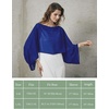 image:imageBEAUTELICATE Bridal Shawl for Wedding Dress Chiffon Shawl with Arm Hole Evening Capelet 2 SizeRoyal Blue