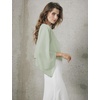 image:imageBEAUTELICATE Bridal Shawl for Wedding Dress Chiffon Shawl with Arm Hole Evening Capelet 2 SizeSage Green