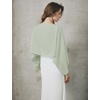 image:imageBEAUTELICATE Bridal Shawl for Wedding Dress Chiffon Shawl with Arm Hole Evening Capelet 2 SizeSage Green