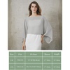 image:imageBEAUTELICATE Bridal Shawl for Wedding Dress Chiffon Shawl with Arm Hole Evening Capelet 2 SizeSilver