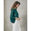 image:imageBEAUTELICATE Bridal Shawl for Wedding Dress Chiffon Shawl with Arm Hole Evening Capelet 2 SizeTeal Blue