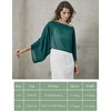 image:imageBEAUTELICATE Bridal Shawl for Wedding Dress Chiffon Shawl with Arm Hole Evening Capelet 2 SizeTeal Blue