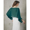 image:imageBEAUTELICATE Bridal Shawl for Wedding Dress Chiffon Shawl with Arm Hole Evening Capelet 2 SizeTeal Blue