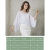 image:imageBEAUTELICATE Bridal Shawl for Wedding Dress Chiffon Shawl with Arm Hole Evening Capelet 2 SizeWhite