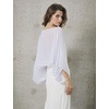image:imageBEAUTELICATE Bridal Shawl for Wedding Dress Chiffon Shawl with Arm Hole Evening Capelet 2 SizeWhite