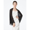 image:imageBEAUTELICATE Bridal Wedding Chiffon Shawl Shrug with Arm Hole Bridesmaid Cover Up Evening Party Summer ShawlBlack