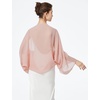 image:imageBEAUTELICATE Bridal Wedding Chiffon Shawl Shrug with Arm Hole Bridesmaid Cover Up Evening Party Summer ShawlBlush Pink