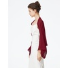image:imageBEAUTELICATE Bridal Wedding Chiffon Shawl Shrug with Arm Hole Bridesmaid Cover Up Evening Party Summer ShawlBurgundy