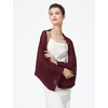 image:imageBEAUTELICATE Bridal Wedding Chiffon Shawl Shrug with Arm Hole Bridesmaid Cover Up Evening Party Summer ShawlCabernet