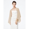 image:imageBEAUTELICATE Bridal Wedding Chiffon Shawl Shrug with Arm Hole Bridesmaid Cover Up Evening Party Summer ShawlChampagne