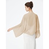 image:imageBEAUTELICATE Bridal Wedding Chiffon Shawl Shrug with Arm Hole Bridesmaid Cover Up Evening Party Summer ShawlChampagne