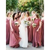 image:imageBEAUTELICATE Bridal Wedding Chiffon Shawl Shrug with Arm Hole Bridesmaid Cover Up Evening Party Summer ShawlCinnamon Rose