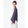 image:imageBEAUTELICATE Bridal Wedding Chiffon Shawl Shrug with Arm Hole Bridesmaid Cover Up Evening Party Summer ShawlDark Purple