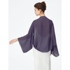 image:imageBEAUTELICATE Bridal Wedding Chiffon Shawl Shrug with Arm Hole Bridesmaid Cover Up Evening Party Summer ShawlDark Purple