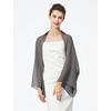 image:imageBEAUTELICATE Bridal Wedding Chiffon Shawl Shrug with Arm Hole Bridesmaid Cover Up Evening Party Summer ShawlDarkgrey