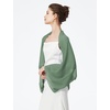image:imageBEAUTELICATE Bridal Wedding Chiffon Shawl Shrug with Arm Hole Bridesmaid Cover Up Evening Party Summer ShawlDusty Sage