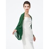 image:imageBEAUTELICATE Bridal Wedding Chiffon Shawl Shrug with Arm Hole Bridesmaid Cover Up Evening Party Summer ShawlEmerald Green