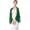 image:imageBEAUTELICATE Bridal Wedding Chiffon Shawl Shrug with Arm Hole Bridesmaid Cover Up Evening Party Summer ShawlEmerald Green