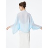 image:imageBEAUTELICATE Bridal Wedding Chiffon Shawl Shrug with Arm Hole Bridesmaid Cover Up Evening Party Summer ShawlIce Blue