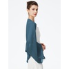 image:imageBEAUTELICATE Bridal Wedding Chiffon Shawl Shrug with Arm Hole Bridesmaid Cover Up Evening Party Summer ShawlInk Blue
