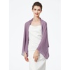 image:imageBEAUTELICATE Bridal Wedding Chiffon Shawl Shrug with Arm Hole Bridesmaid Cover Up Evening Party Summer ShawlMauve