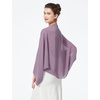 image:imageBEAUTELICATE Bridal Wedding Chiffon Shawl Shrug with Arm Hole Bridesmaid Cover Up Evening Party Summer ShawlMauve