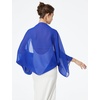 image:imageBEAUTELICATE Bridal Wedding Chiffon Shawl Shrug with Arm Hole Bridesmaid Cover Up Evening Party Summer ShawlRoyal Blue