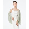 image:imageBEAUTELICATE Bridal Wedding Chiffon Shawl Shrug with Arm Hole Bridesmaid Cover Up Evening Party Summer ShawlSage Green
