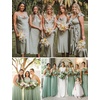 image:imageBEAUTELICATE Bridal Wedding Chiffon Shawl Shrug with Arm Hole Bridesmaid Cover Up Evening Party Summer ShawlSage Green