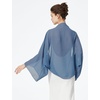 image:imageBEAUTELICATE Bridal Wedding Chiffon Shawl Shrug with Arm Hole Bridesmaid Cover Up Evening Party Summer ShawlSlate Blue